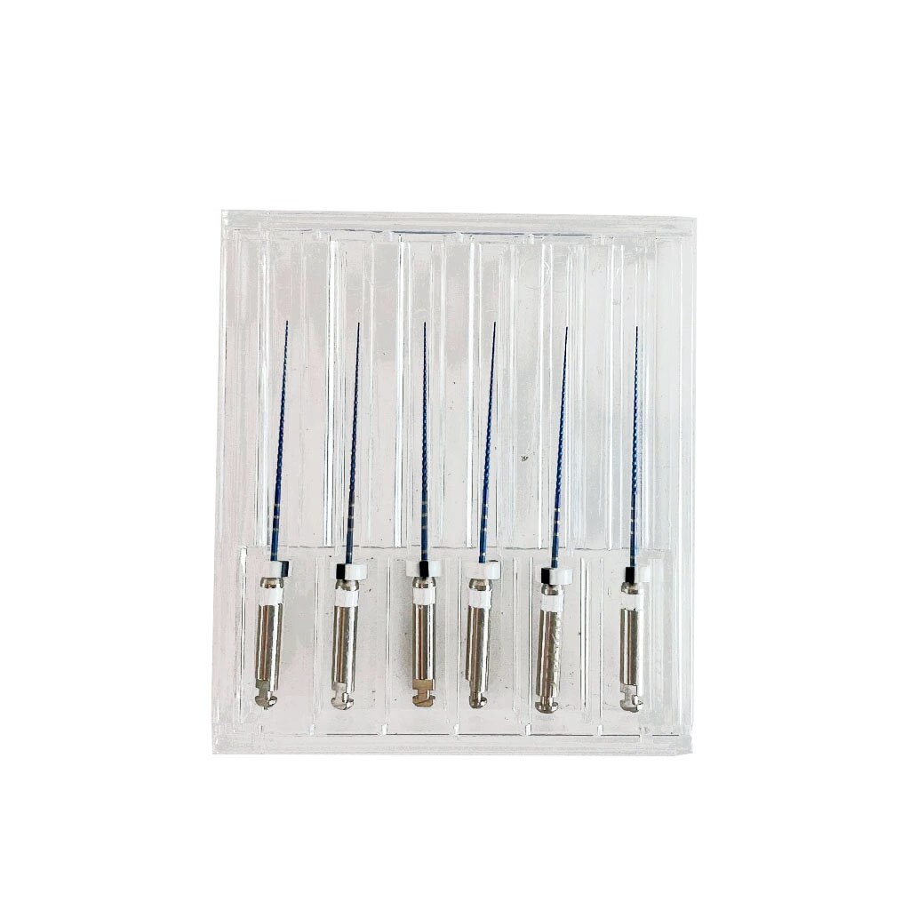 6 sztuk/paczka Dental endodontyczne ścieżka pliki elastyczne NiTi kanał Root wybielanie zębów autoklaw Endo stomatologia terapia 21/25m