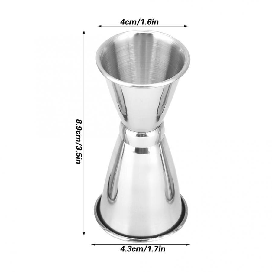 Friendly Stainless Steel Cocktail Measuring Cup Jigger Double Head Measuring Cup Ounce Alcohol Measuring Cup Bar Shaker Tool: 2