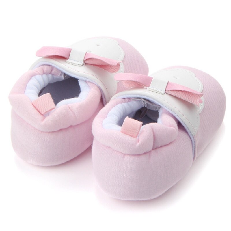 Baby Jongens Meisjes Babyschoenen Pasgeboren Herfst Winter Vlinder-knoop Katoen Kids Soft Prewalker Schoenen M1 M1