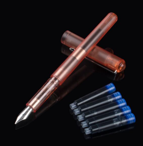 JINHAO 991 Black Transparent Matte Color Fine nib fountain pen Pens for Students of school stationery: 01