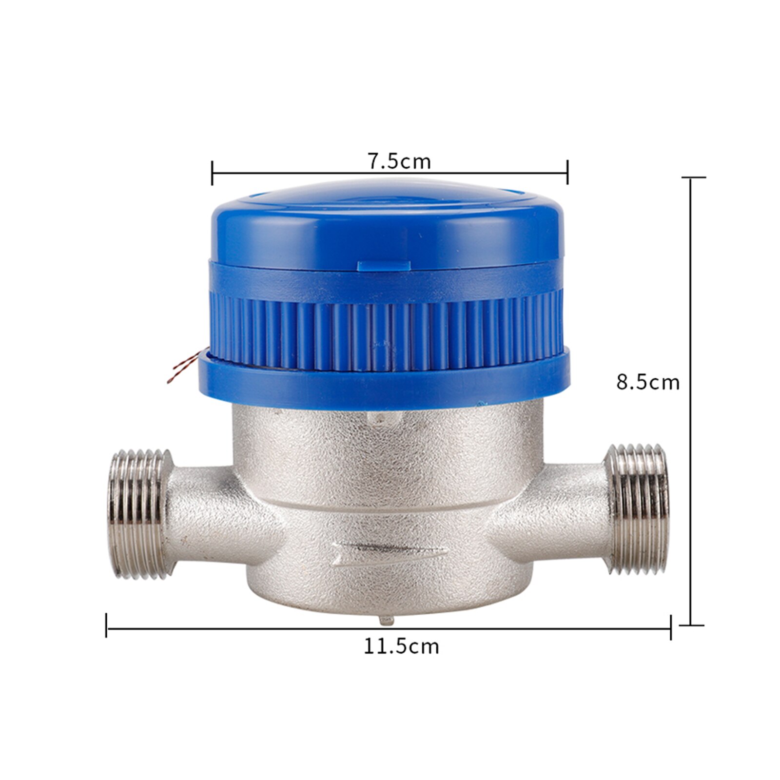 15Mm 1/2 Inch Koud Water Meter Met Gratis Fittings Roterende Teller Water Meten Meter 0.0001 Voor Tuin & Huis gebruik