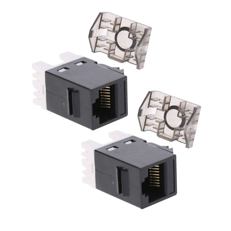 2Pcs UTP CAT6 Modulo di Rete RJ45 Adattatore del Cavo del Connettore Keystone Martinetti