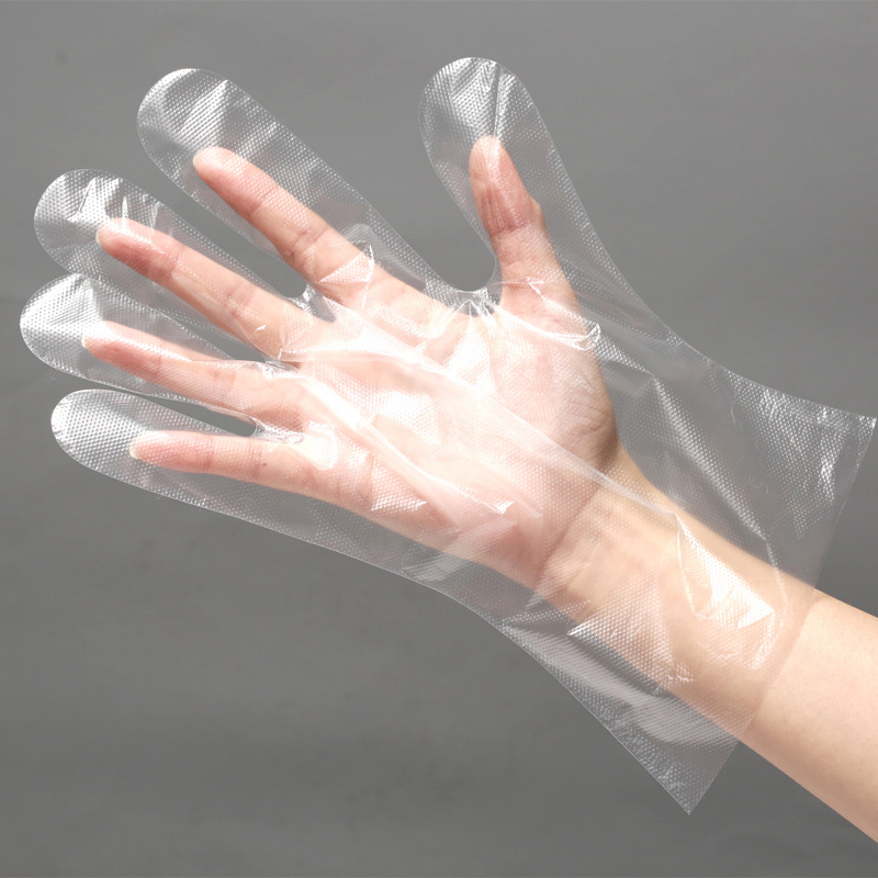 Guantes desechables de 100 uds, guante de plástico de un solo uso, guantes para comida desechables para restaurante Industrial, guantes de limpieza para Cena