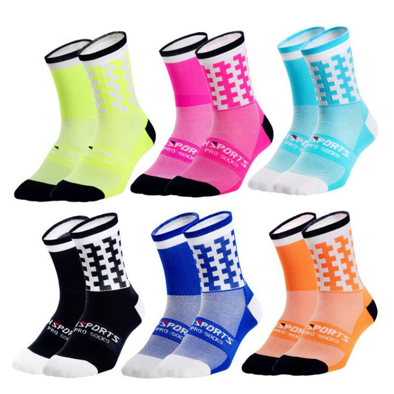 1 paar Professionele Sport Sokken Mannen Vrouwen Ademend Training Running Wandelen Klimmen Sport Sokken multi-color