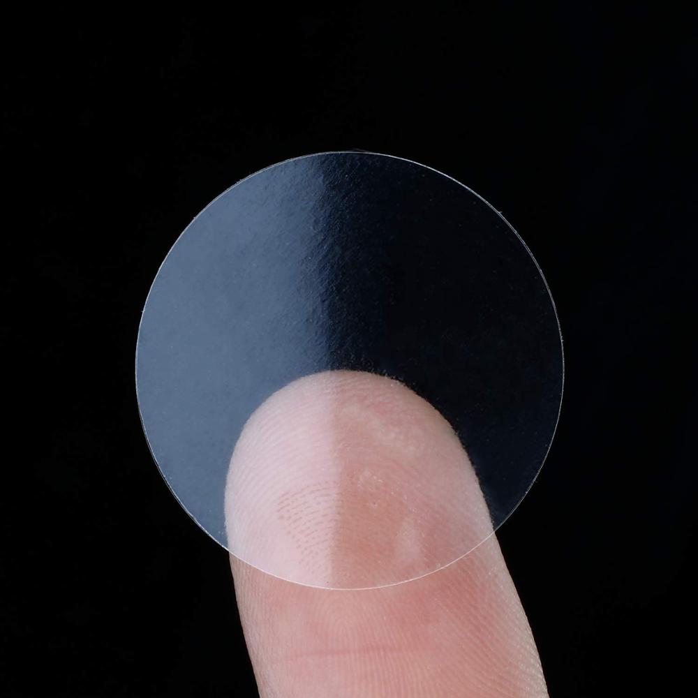 500 Stck transparent Etiketten Runde Geschäft Paket Dichtung Etiketten Aufkleber PVC Kleber Wasserdicht Aufkleber Rolle Schreibwaren Liefert