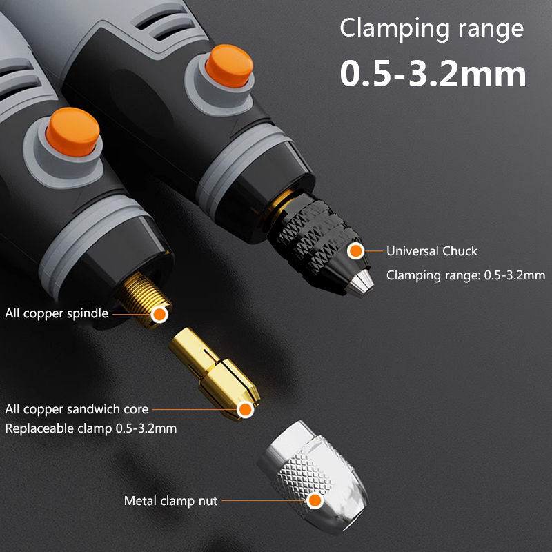 Herramienta rotativa inalámbrica USB de 35W Dremel DIY Mini taladro pluma de grabado eléctrico 3 velocidades Mini juego de taladro inalámbrico 8500r-21000r/min