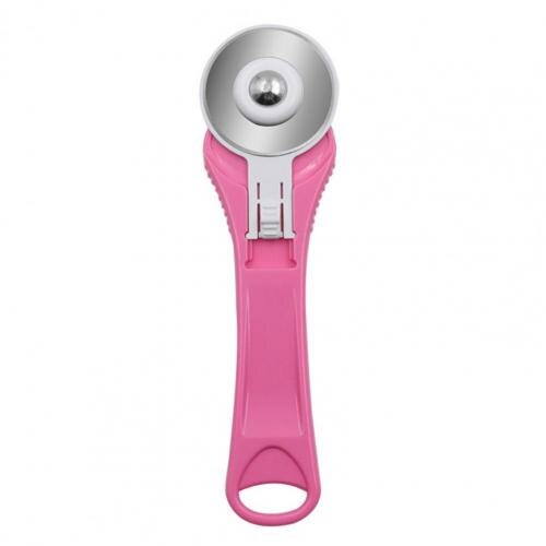 45mm Rotary Cutter Ergonomic Fast Cutting Injection-molded Handle Leather Rotary Cutting Tool for Fabric: Red