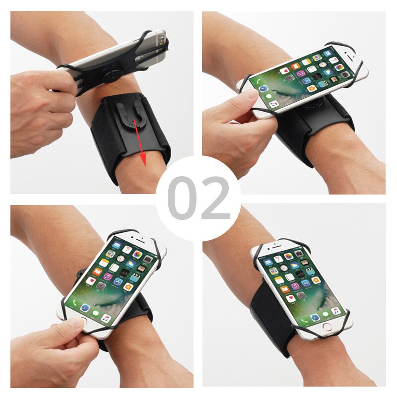 Removable Bracelet Holder Mobile Telephone Sports Bracelet Outdoor Pols Smartphone Stand Arm Band for Samsung Xiaomi Support