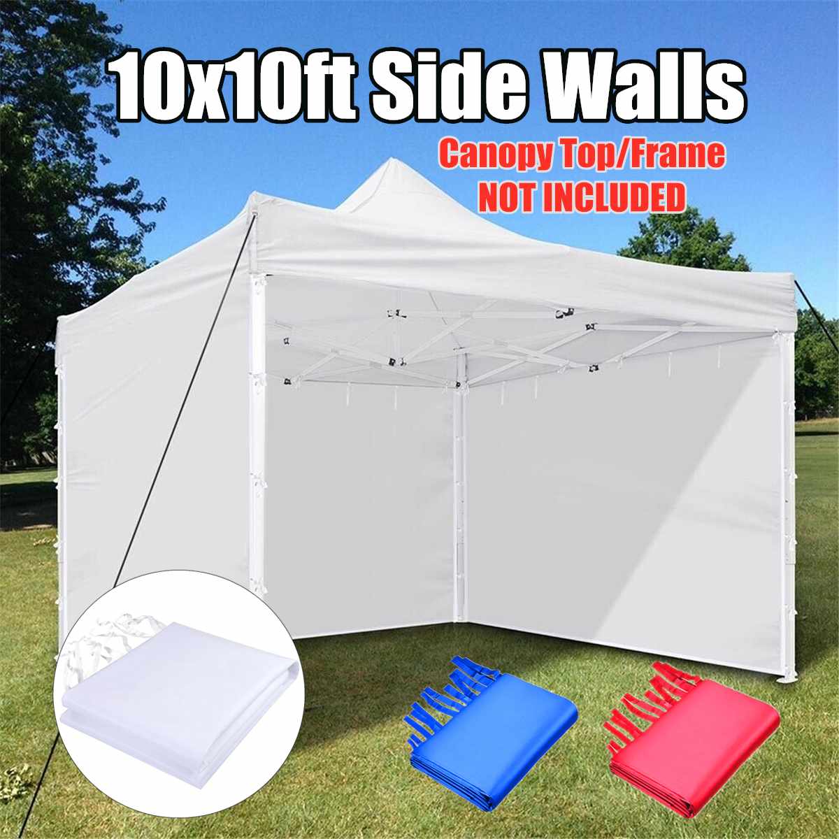3x3m Oxford Cloth Party Tent Side Walls Waterproof Garden Patio Outdoor Canopy Sun Wall Sunshade Shelter Tarp Sidewall Sunshade
