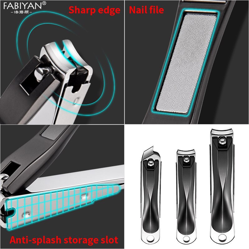 Nail art klipper rustfrit stål cutter nipper trimmer skæremaskine bærbar pedicure fingernegle værktøjer