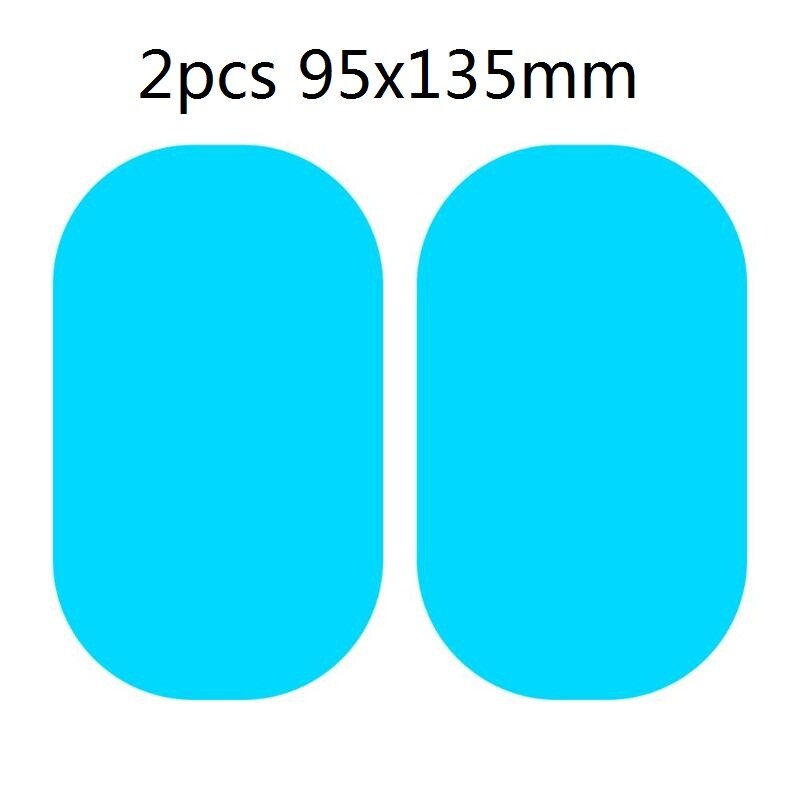 2 szt. Naklejka na samochodowe lusterko wsteczne wodoodporna przeciwmgielna przeciwdeszczowa folia boczna szyba okienna folia przeciwdeszczowa obudowa lusterek samochodowych: 95x135mm