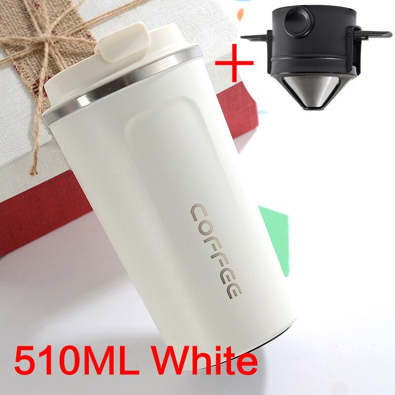 Koffie Drip Filter Cup 350Ml 510Ml Draagbare Herbruikbare Papierloze Giet Over Koffie Druppelaar Opvouwbare Clever Coffee Filter Stijl: 510ml White Set