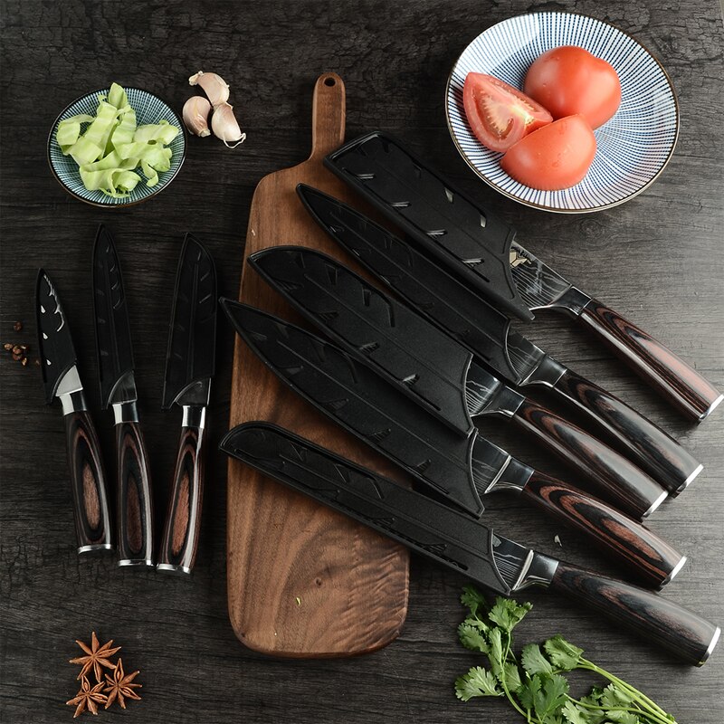 1Pcs Black Plastic Knife Covers Chef'S Knife Sheath Edge Guards Case Protector Kitchen Knives Cutlery Tools Cooking Accessories