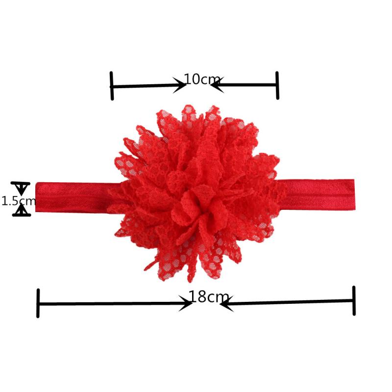 1Pc Baby Peuter Jongen Meisje Leuke Bloem Hoofdband Hoge Elastische Kant Haarband Effen Kleur Kids Hoofddeksels Haar Accessoires