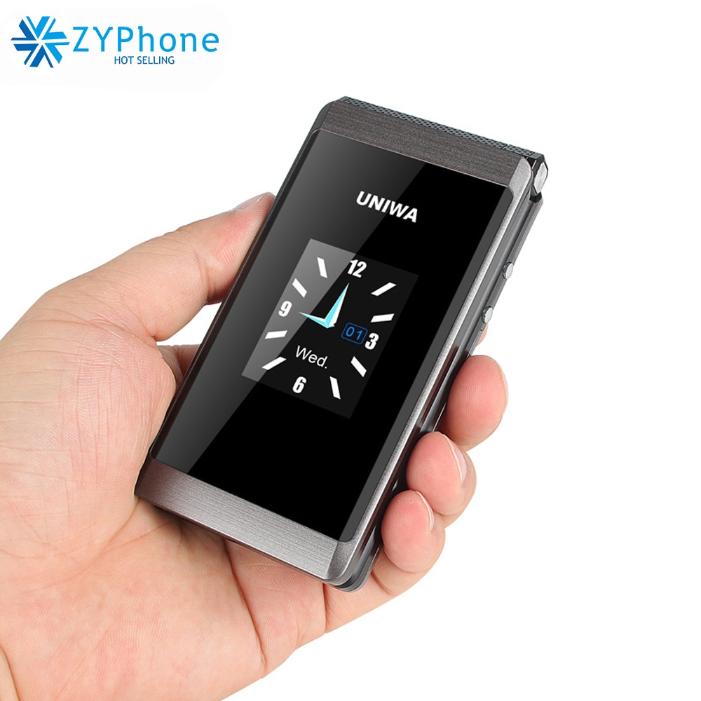 Celular uniwa x28 com flip, gsm, botão grande, com rádio fm, dual sim, teclado russo celular aluno
