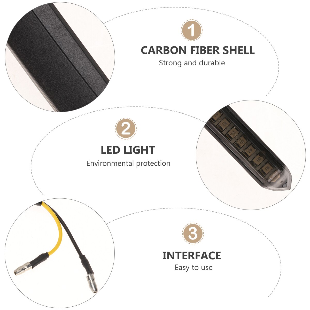 2pcs Turn Signal Light Universal Durable Sturdy Indicator Light Signal Light for Motorbike