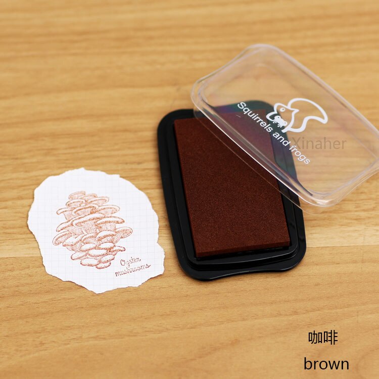 16 Kleuren Big Size Stempelkussen Craft Olie Gebaseerd Diy Inkt Pads Voor Spons Stempels Stof Scrapbooking Decor Vingerafdruk Seal Stamp pad: H