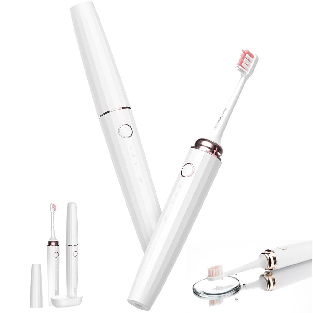 Cepillo de dientes eléctrico para mujeres, MUTTUS GOLLO, cepillo de dientes sónico recargable, 30 días por carga, Flexible y portátil