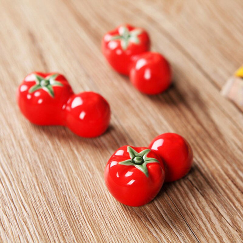 2 sztuk stojak na pałeczki śliczne arbuz pomidor ceramiczne stołbyć winnym dekoracyjne stojak łyżka widelec zastawa stołowa robić kuchni Hoders Dropshipping