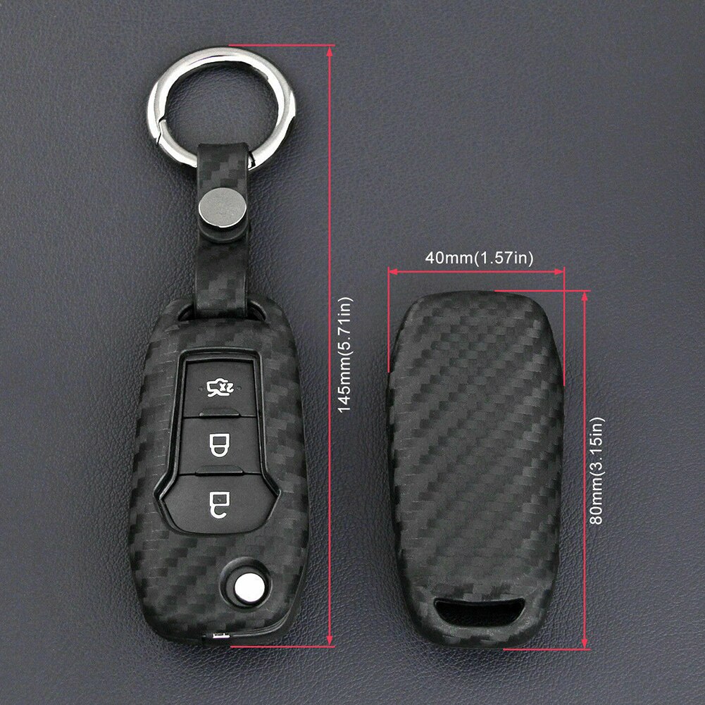 Key Fob Case Carbon Fiber Replace Cover For Ford Mondeo Ranger Explorer Car Key Protector Case Buffway Car Key Case