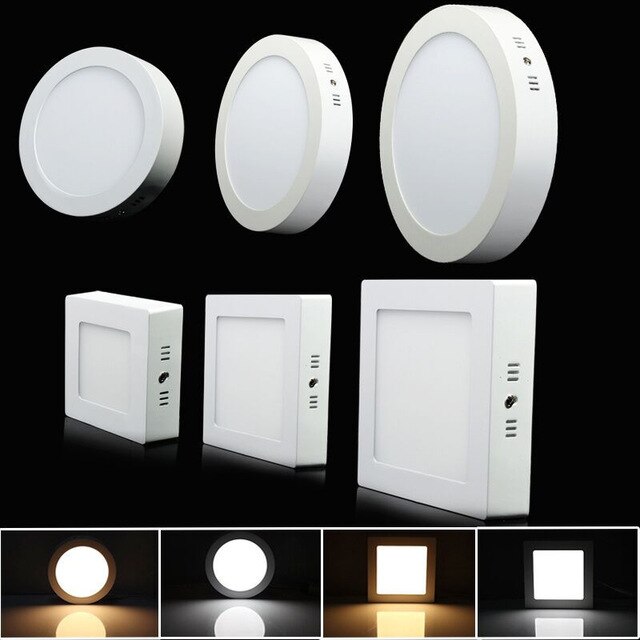 9W 15W 25W Opbouw Led Plafond Lamp 3000K 4000K 6000K Ronde/Vierkante led-paneel Downlights Voor Badkamer Verlichting AC85-265V