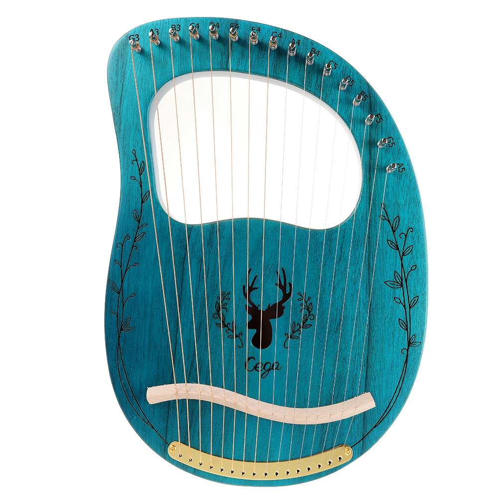 CEGA 16 strings Lyar Portable Mahogany Harp Mini Konghou Musical Instruments For Beginner