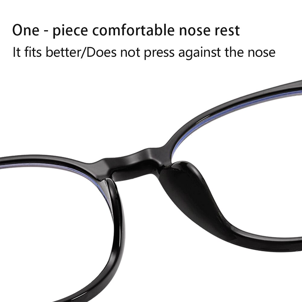 Gafas TR90 para ordenador, gafas de protección de luz azul, con bloqueo de luz azul, gafas ópticas de ojo, gafas de marco redondo, 1 ud.