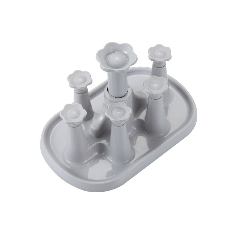 Drain Rack Cup Holder Drink Glass Bottle Storage Rack Stand Durable Plastic Pull-out Drain Cup Holders Kitchen Rack^1: grey-6