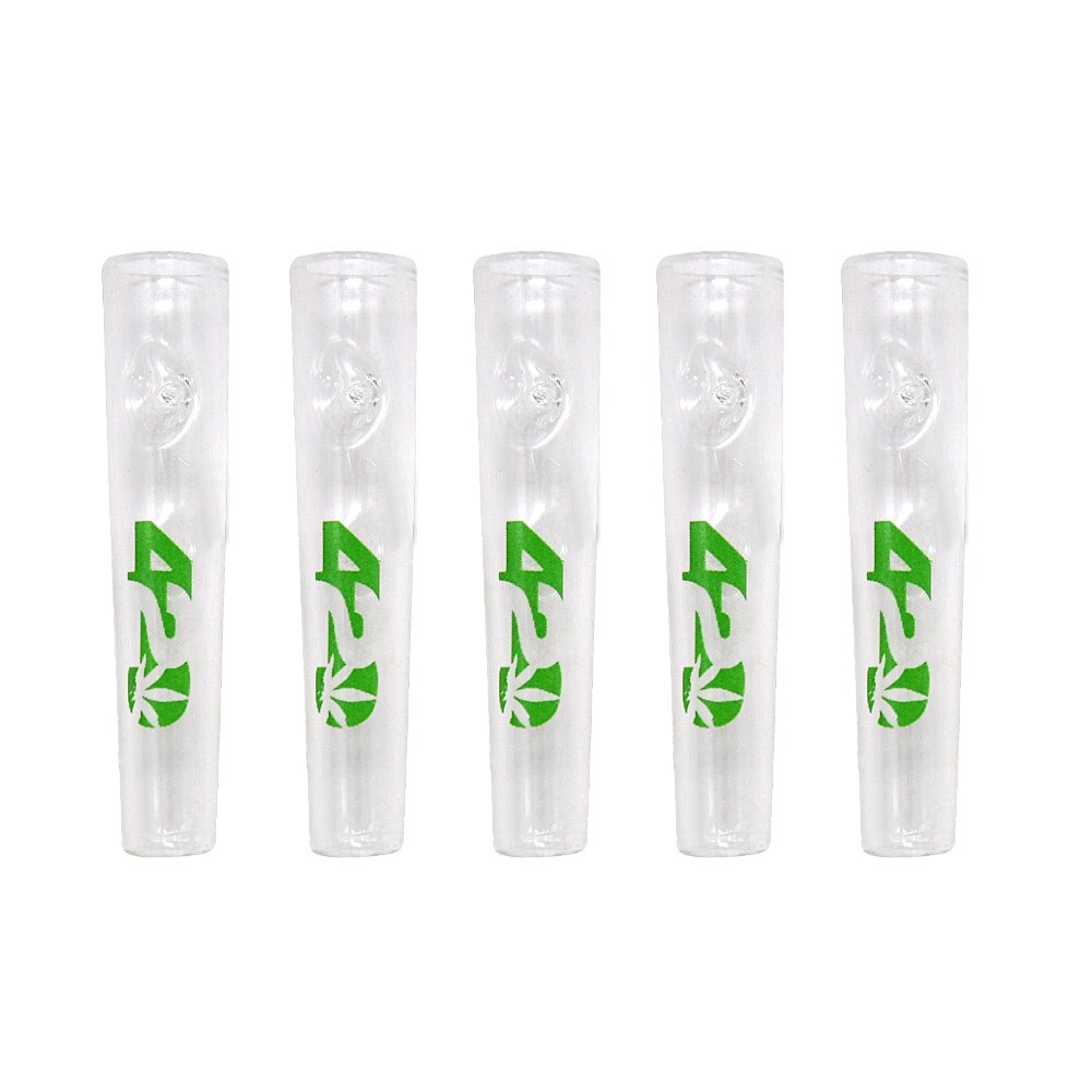 5Pcs Cone Mond-Tips Glas Herbruikbare Filter Tips Mond-Tips Glazen Kegel Kunstenaar Mond Tips: Clear-420