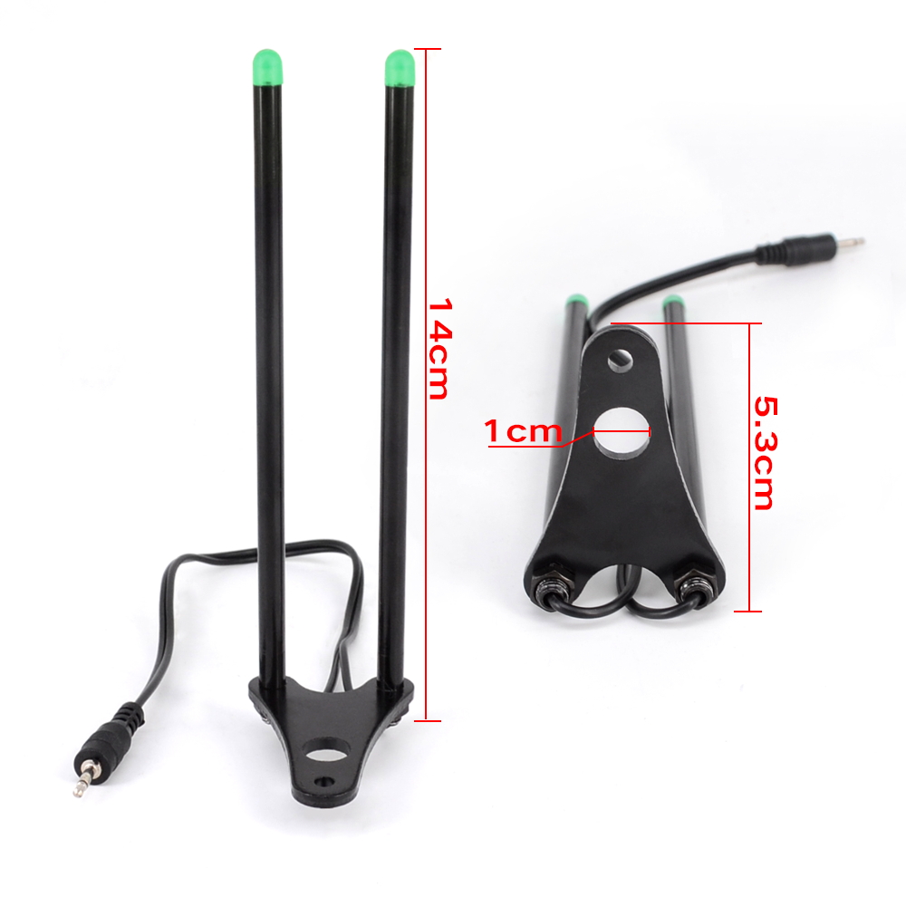 Hirisi-barra de oreja para pesca de carpa, alarmas de mordida con luz LED, aparejos de pesca de 4 colores