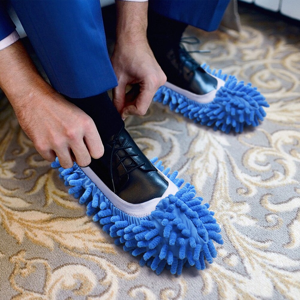 1 Piece Microfiber Mop Floor Cleaning Lazy Fuzzy Slippers House Home Flooring Tools Shoes Bathroom Kitchen Cleaner