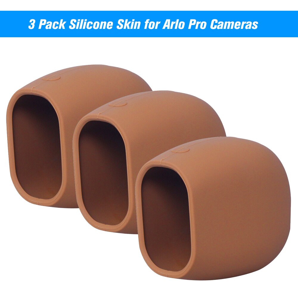 3 Pack Silicone Skins for Arlo Pro Cameras Security Weatherproof UV-resistant Case: Brown