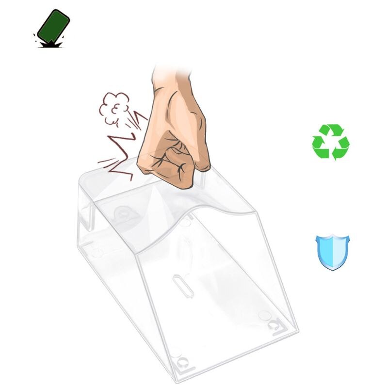 Cubierta impermeable para timbre de puerta inalámbrico, timbre de puerta con botón transparente