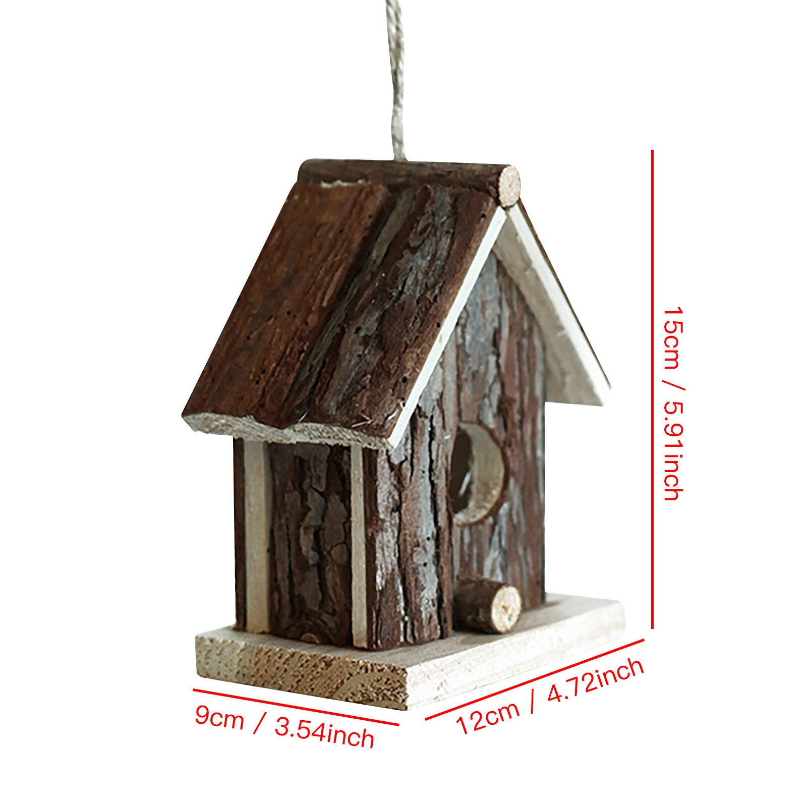 Valley Birdhouse Wooden Hanging Outdoor Rustic Bird House Home Garden Decor Hanging Diy craft bird house