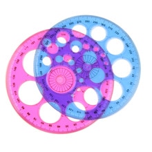 1 Pc nowy okrągły plastikowa linijka szablon koło niejednolita całość stóp 360 stopni władcy dla studentów prezent robić biura i szkoły