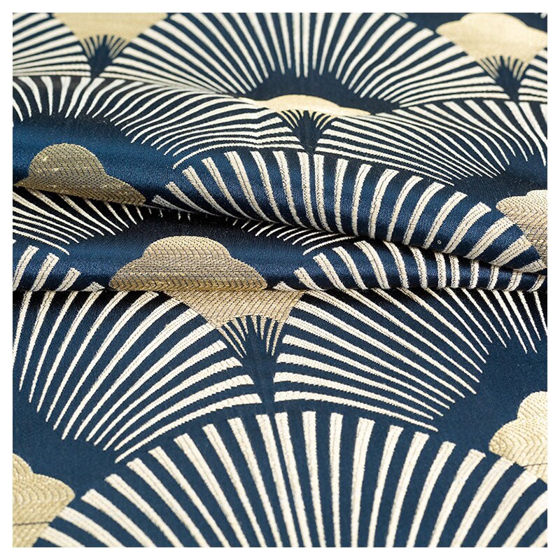 MYLB Satin Fabric Chinese style Retro Upholstery Fabric Blue Pillow cushion fabric for Sofa curtain cloth 100*145cm