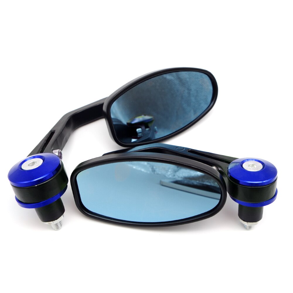 Rétroviseur universel moto accessoires moto rétroviseur pour yamaha xmax 300 bmw f 800 gs yamaha xmax honda cb500 ktm rc: Blue