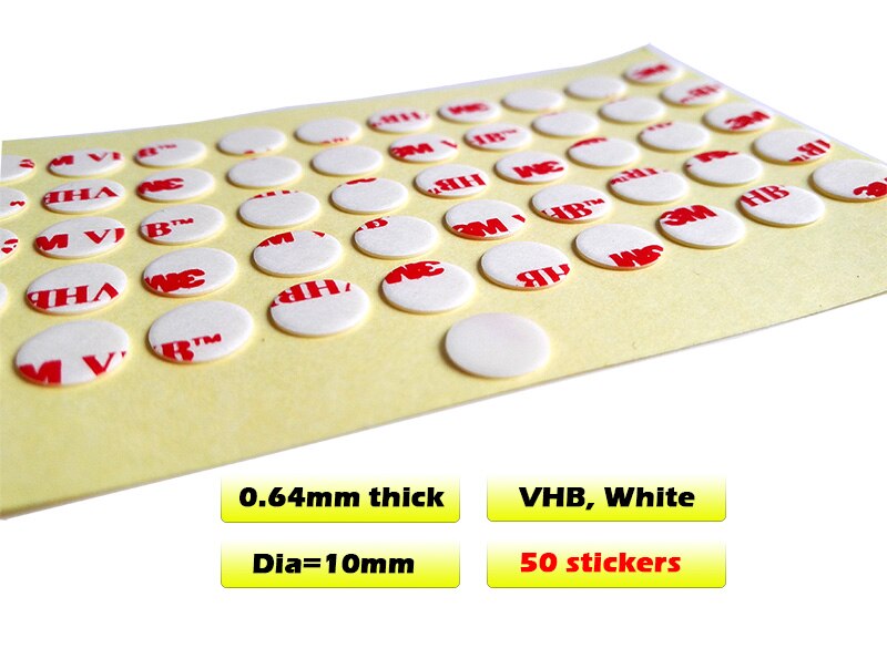 3M VHB Double Adhesive Round Circle Shape Sticker Gasket for Auto Car ETC Recorder Phone Holder Dia 10mm 20mm 25mm 30mm 40mm: Dia 10mm