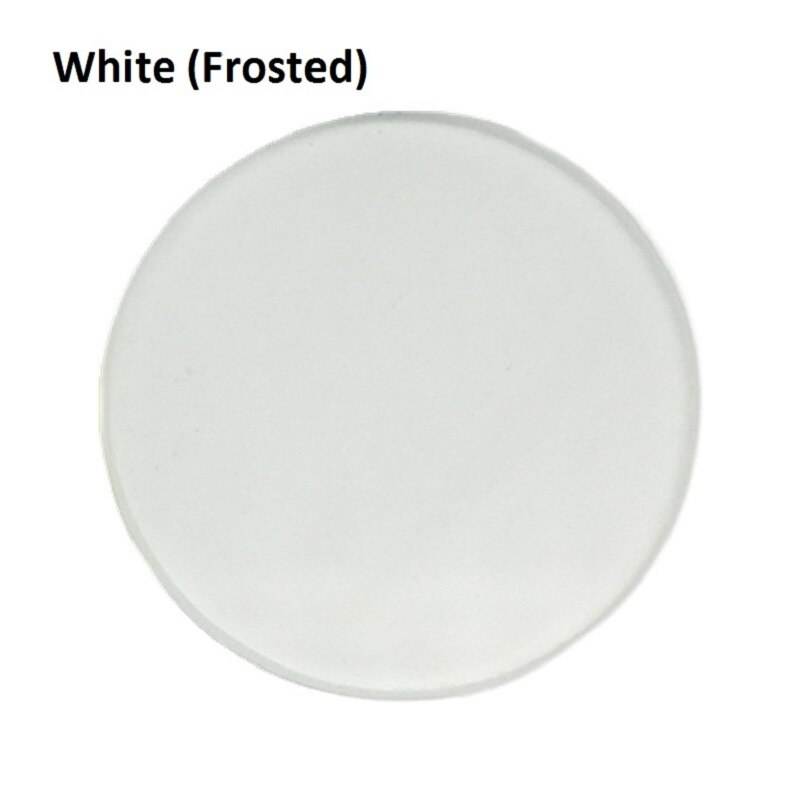 Filtre optique 32mm de diamètre, verre Transparent vert bleu jaune givré blanc jaune pour Microscope biologique 1 pièce: WHITE