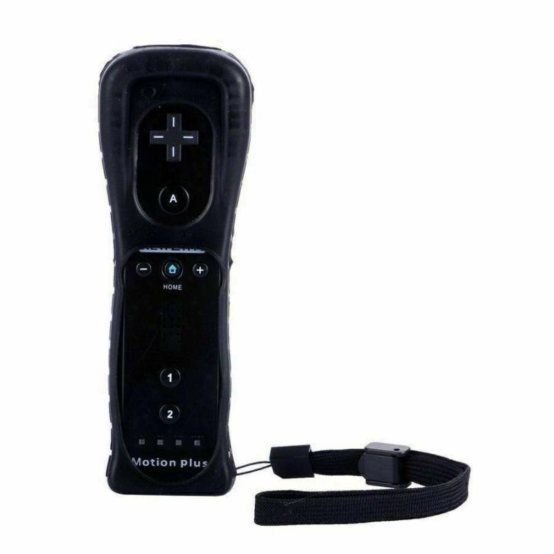 Built In Motion Plus Remote Controller Joystick Nunchuk For Nintendo Wii Gamepad Controle With Protective Silicone Case