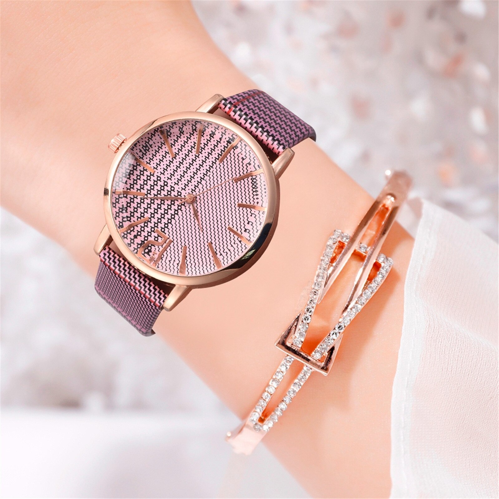 Kalender Tijd Horloge Mode Paar Horloge Multicolor Valentijnsdag Armband Horloge Set Speelgoed Draagbare Klok Relogio