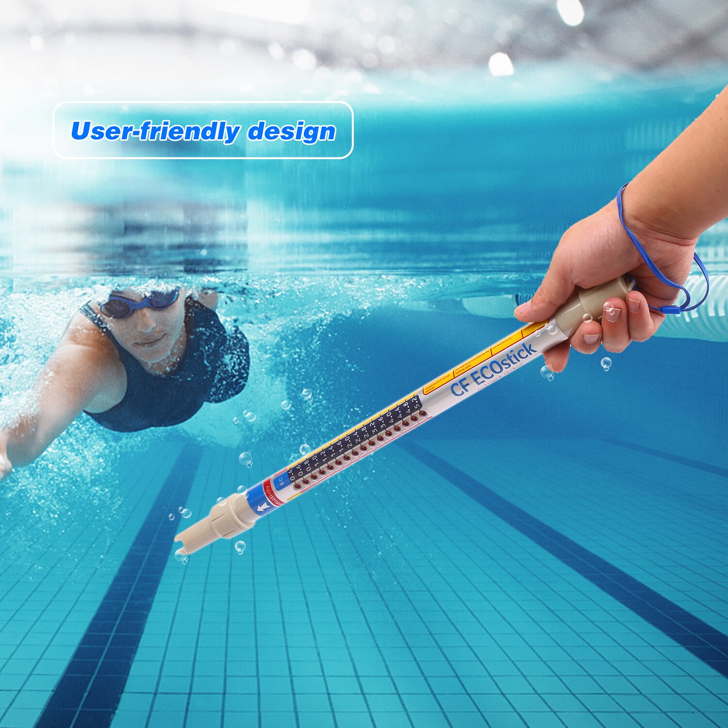Electric ECO Stick EC/CF/PPM Meter Two-in-one Water Tester Nutrition Analysis Conductivity Tester Nutrition Stick for pool Lake