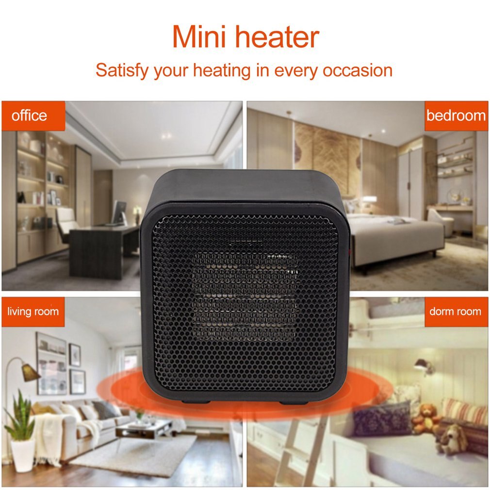 Speed Silent Heater Fan Heater Desktop Mute Heater Thermostat Office Dormitory Home Mini Heater PTC Ceramic Heating Stove