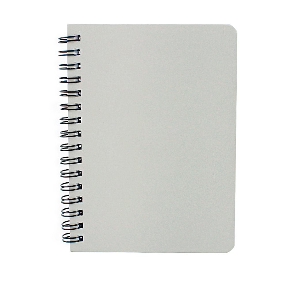 Multi-Size Simple Business Student Homework Diary Notebook Monochrome Coil Notebook Sketchbook: White