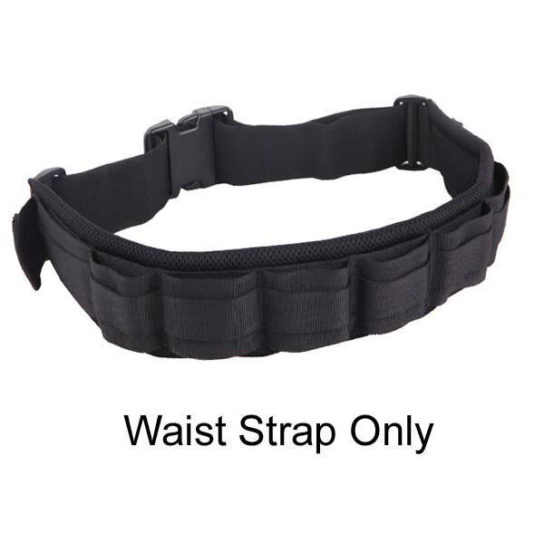 Photo Adjustable Black Strap DSLR Padded Camera Waist Belt Holder w/ Nylon Functional Soft Padded Lens Bag Pouch Case: Waist Strap only