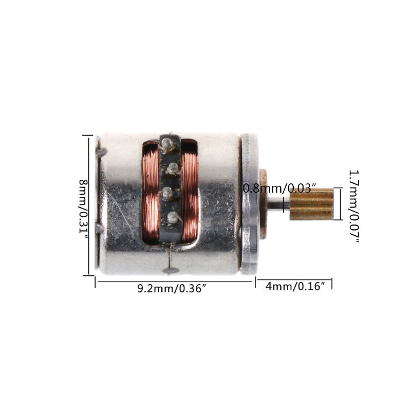 Micro moteur pas à pas 3V, 2 phases, 4 fils, Dia.8mm, 10 pièces, pour produits numériques, appareil photo,