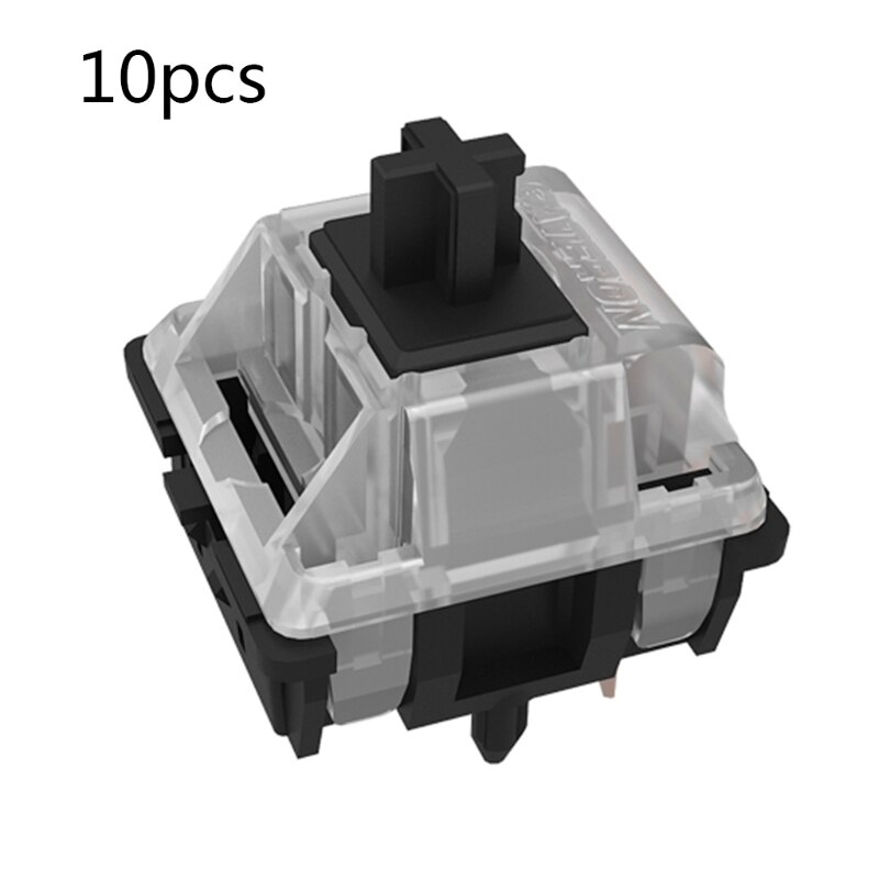 Gateron mx switch 5 pin switches rgb smd 5 pin akse kompatibel til cherry mx mekanisk tastatur diy switches gul rød: Bk