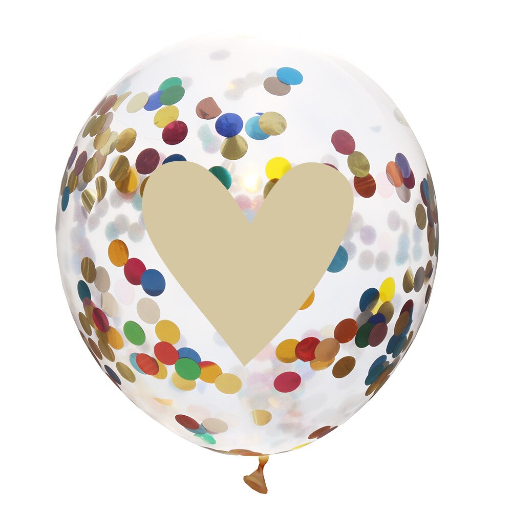 5 pçs rosa ouro confetes balões coração impressão látex balões globos diy casamento chá de fraldas decoração festa de aniversário suprimentos