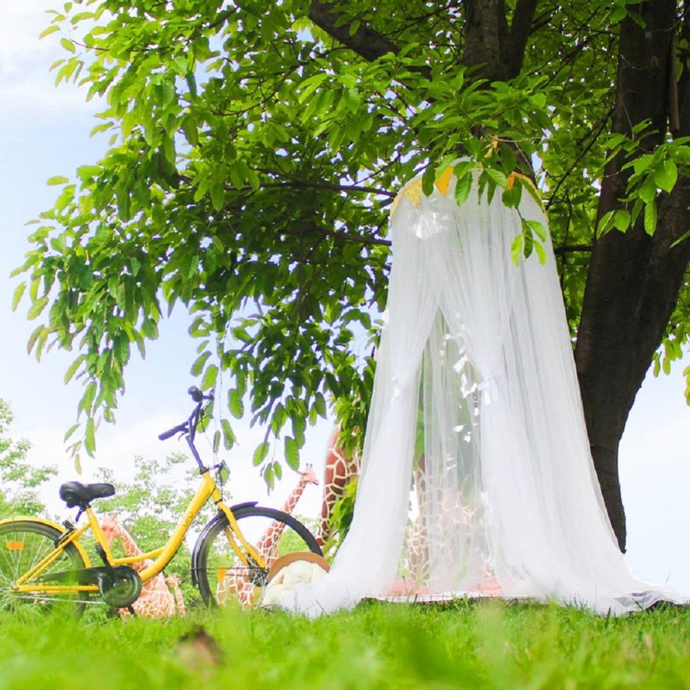 Mosquitera de verano para niños y niñas, cama redonda romántica, cubierta de cama, dosel para guardería