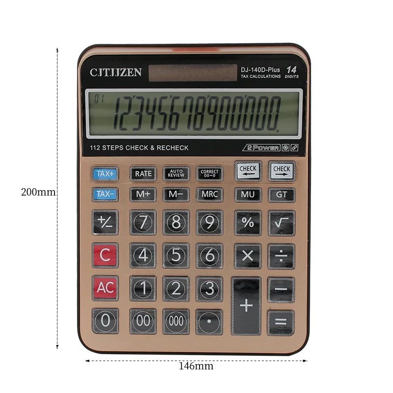 14 Digit Scientific Calculator Solar AA Battery Dual Energy General Purpose Calculators Programmer Office Stationery Supplies